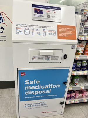 Machine to dispose of unwanted medication.