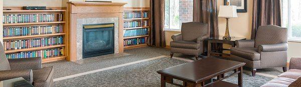 Library and Sitting Room Lobby in Assisted Living