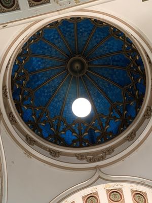 Blue glass dome