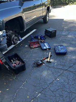 Suspension job on a chevy Silverado 2017