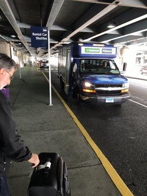 National shuttle bus at Bradley International Airport