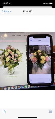 Flowers received vs expected.