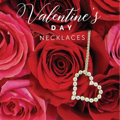 Custom Valentine's Day portfolio cover that linked to the Necklaces page on the company's website.