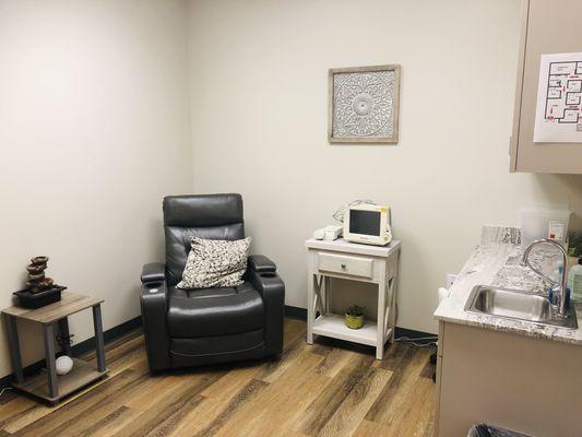 One of our relaxing infusion rooms