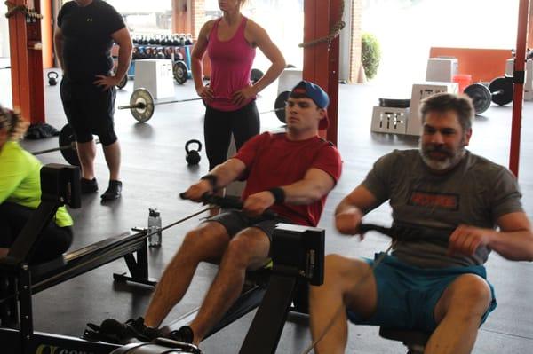 Rowing workouts at Iron Tribe Fitness Madison