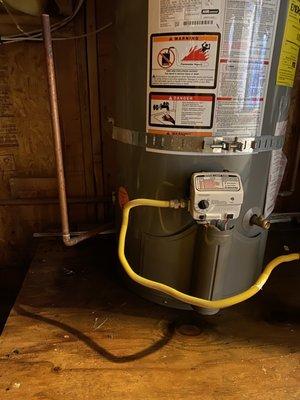 Water Heater Area after installation