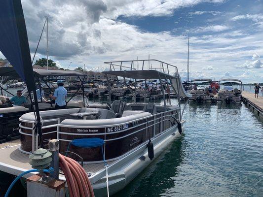 Getting the Pontoon ready for send off