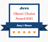 As a testament to Amy's tenacious representation, in January of 2021 she received the Avvo 2021 Clients' Choice Award.