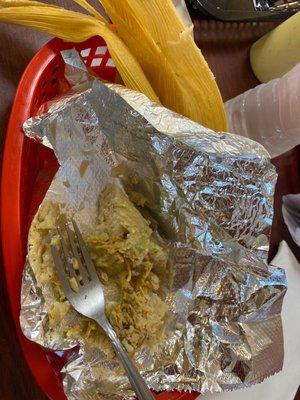 Chicken Tamal with Green Sauce