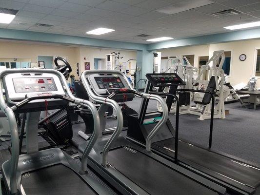 Our exercise equipment helps us help you get back to feeling your best through our Sports Med & Rehab program.