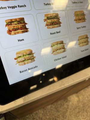 Couldn't order a sandwich. The touchscreen was unresponsive due to the heavy amount of bacteria on the screen.