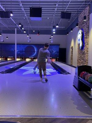 Bowling lanes. Clean, disinfected after every group. Kid friendly.