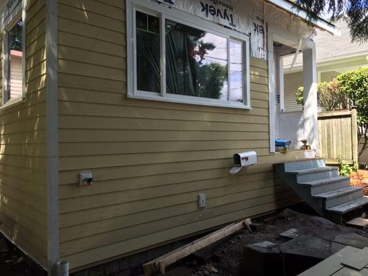 Home renovation (Hardi Siding, Milgard windows).