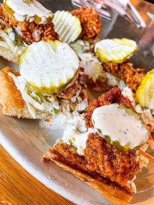 Nashville hot fried oysters