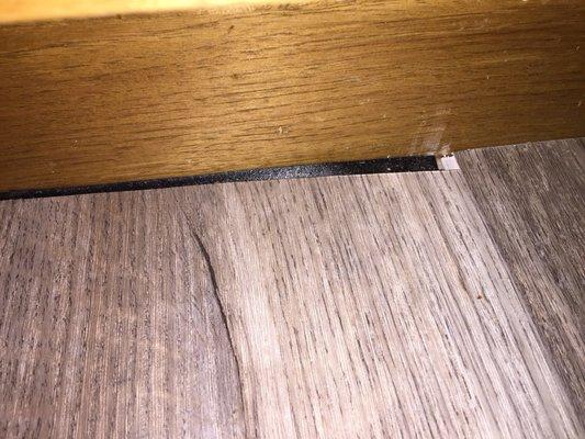 Gaps between flooring and baseboards