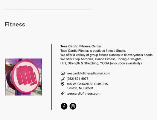 We offer a variety of fitness classes!