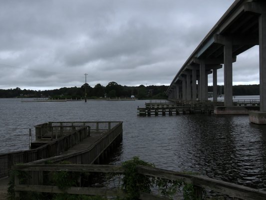 Enjoy the view and/or fish below the Greater Wicomico River Bridge.