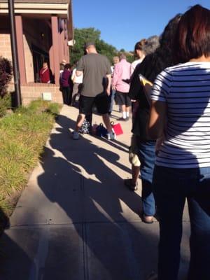 50+ people outside the door of the SSA 20 minutes before they open. There's more people here that were at Star Wars Force Friday