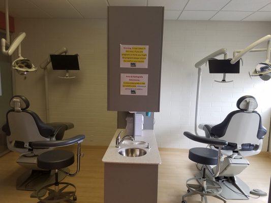 Our open bay dental stations.