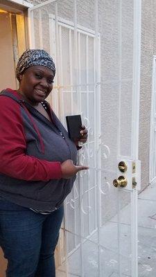 Another happy customer))
Opened security gate and rekeyed both locks.