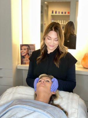 Our Master Aesthetician, Rachel, customizes facials and treatments for each client.