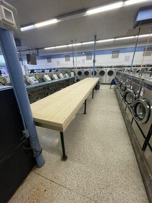 Rebuilding the folding tables in the laundromat!