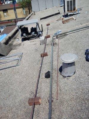 Repipe 1/2 inch copper supply line for swamp cooler on roof of restaurant