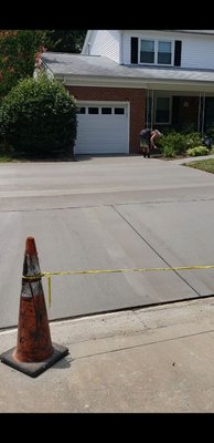 Broom finished concrete