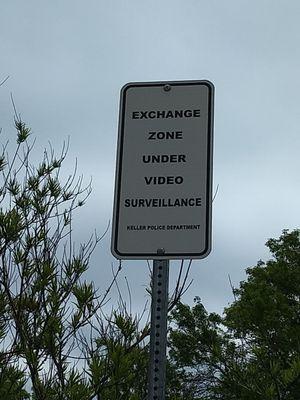 Great idea. Going to remember. In parking lot, under the watchful eyes of the Keller PD, and cameras.