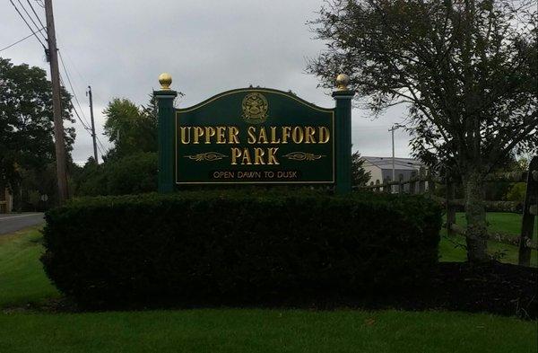 The sign on Salford Station Rd.