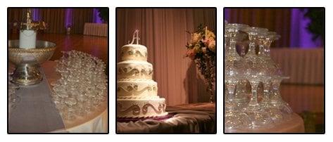 Wedding cake and Champagne glasses