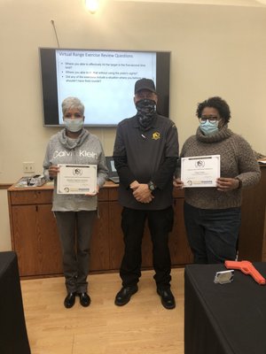 Graduates of the Women's Handgun & Self Defenses Class passes CCL class