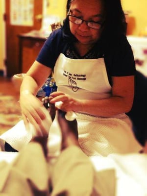 Cornelius Reflexologist working her magic!