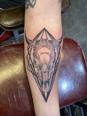 Geometric tattoo by Noah.