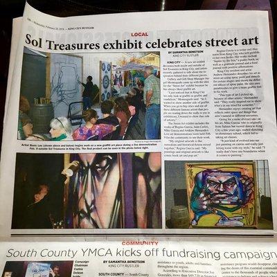 King City Rustler Story on Sol Treasures Street Art Exhibition