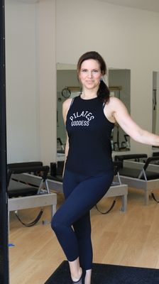 Clothing by Pilates Goddess, Tavi Noir and When-and -where NY.