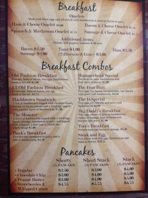 Breakfast Menu