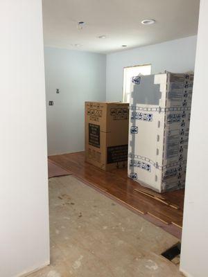 Hardwood flooring installation