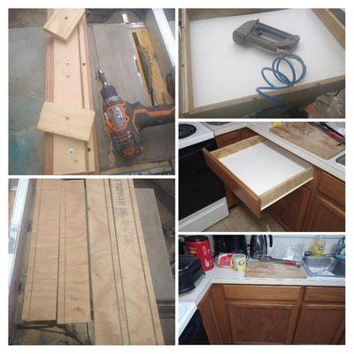 Reconstruction of cabinet drawer