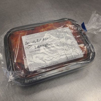 Vegan lasagna packed for wholesale.