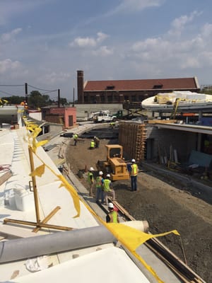 Far side of the station under construction