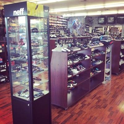 Nike, Jordan, New Balance, Converse, Vans, Supra, Reebok, DC, Puma. FILA, Skechers, Avia, Globe, Etnies, Columbia, we carry shoe