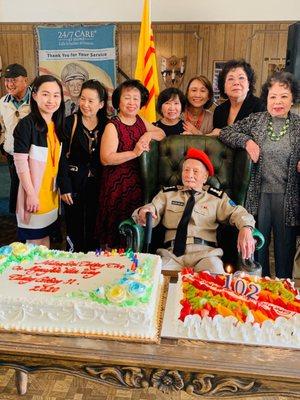 24/7 Care At Home honors and celebrates one of our members turning 102 years young.