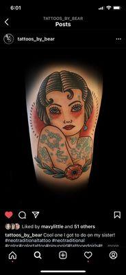 Traditional pin up girl