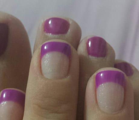 Gel nails & pedicure: $60.00