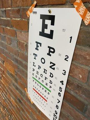 DOT physical eye exam using the Snellen chart