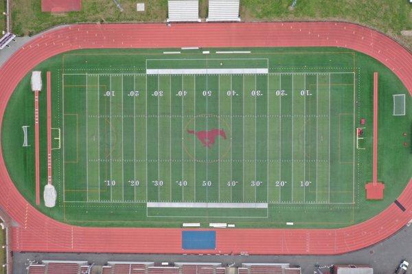 Aerial view of Clifton Stadium.