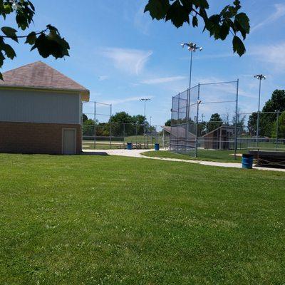 Baseball fields surround the firehouse on the corner.  Separate entrance from the rest of the park