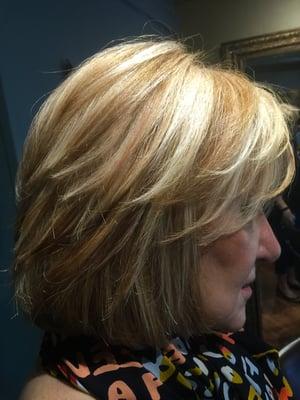 Bold Ultra blonde with Bold Butter Pecan Blonde.  Fun!