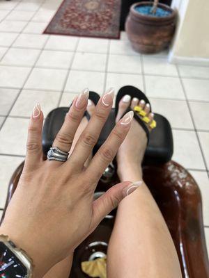 Perfect full set fill and relaxing pedi